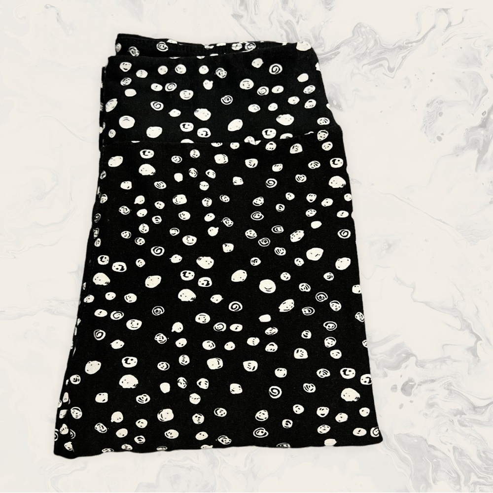 OS LuLaRoe Leggings - Doodle Rose Print - One Size 0-12